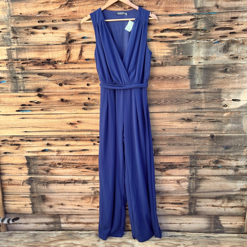 FASHION NOVA | NWT Navy Blue Sleeveless Romper Jumpsuit L